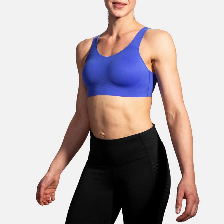 Brooks DARE SCOOPBACK RUN Running Bra Womens Sale - Blue (XGS238679)